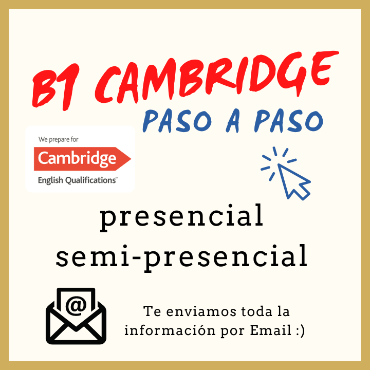 Clases de inglés B1 PET Cambridge Tenerife