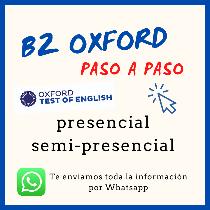 Clases de inglés B2 Oxford Test of English Tenerife Santa Cruz y La Laguna