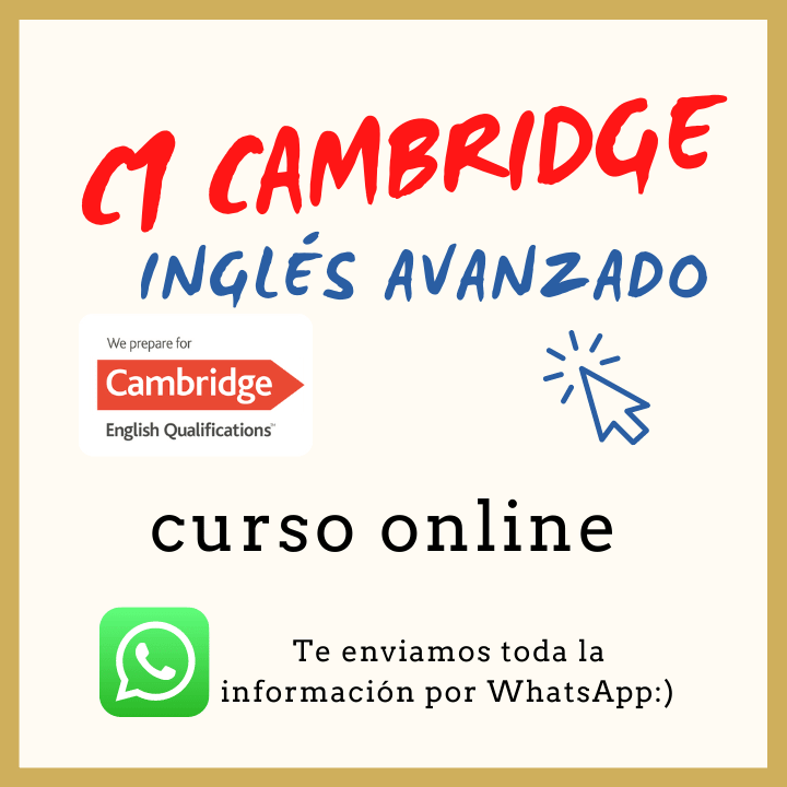 C1 Inglés Online Tenerife Cambridge CAE Curso de nivel avanzado Wsap 9