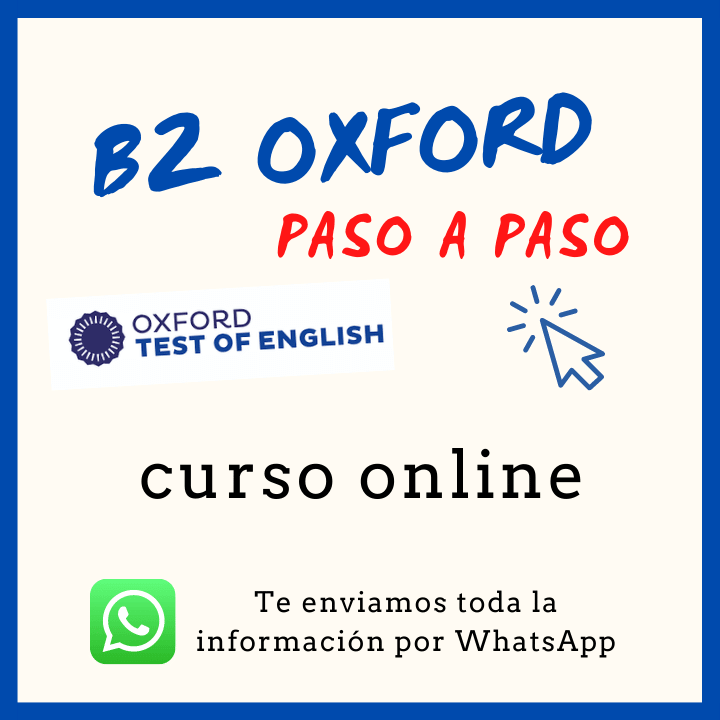 Clases de Inglés Online B2 Oxford Test of English Tenerife 502
