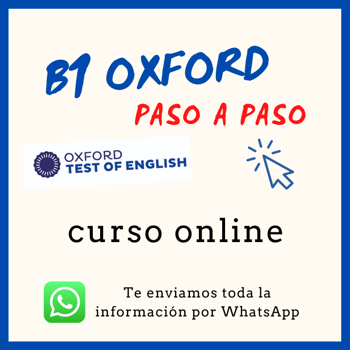 Curso B1 Online en línea Tenerife Oxford Test 28