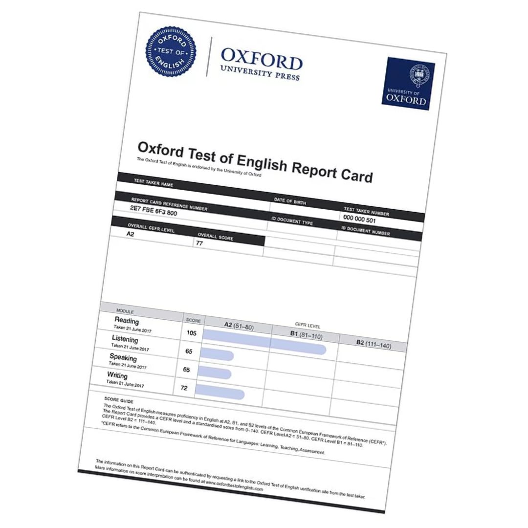 Examen Oxford Tenerife Oxford Test Of English Inglessa