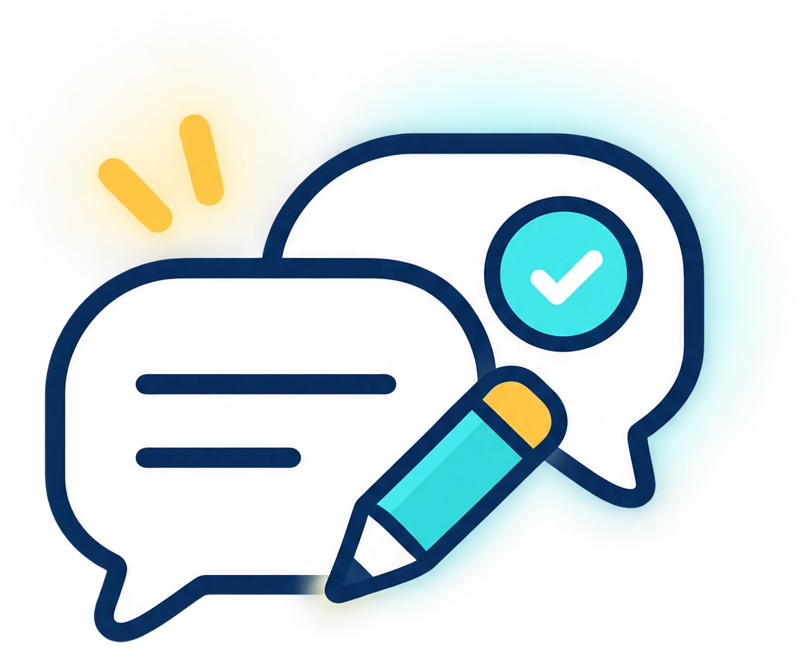 Icono de feedback personalizado para preparar Linguaskill.